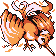 Moltres' Pokemon Red and Blue sprite
